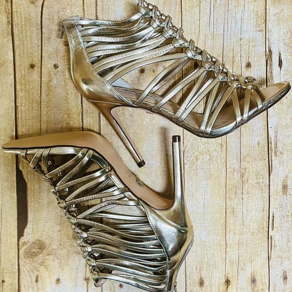 Nina Women’s Caylani Golden Metallic Gladiator High Heel - Picture 7 of 10